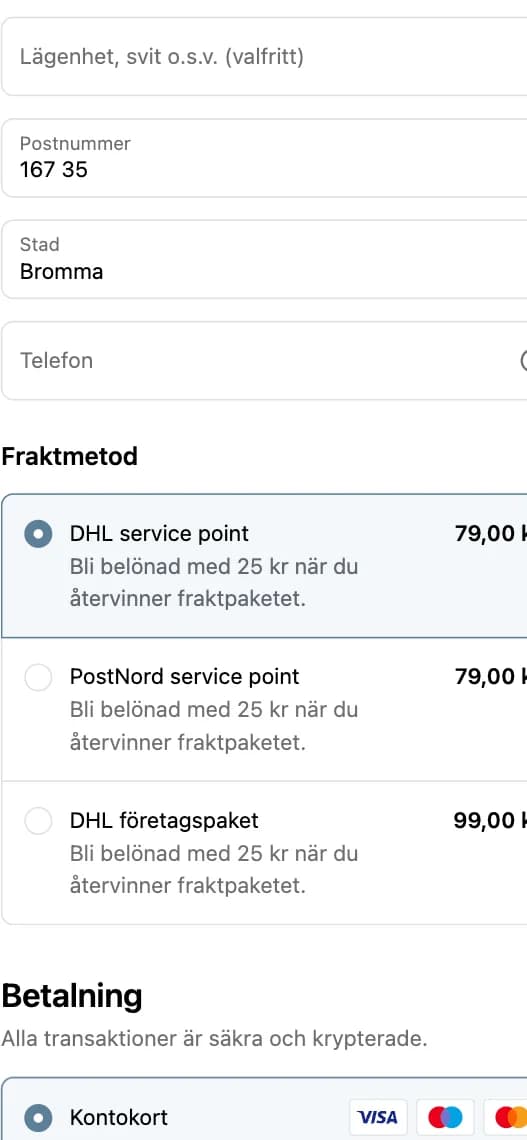 Malmö Chokladfabrik — Delivery, mobile