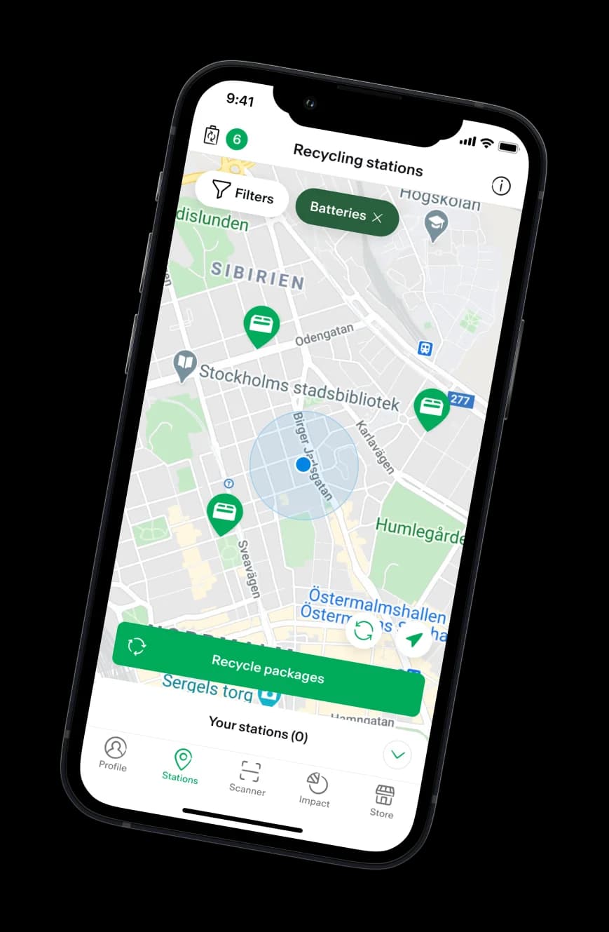 VARTA campaign map in the Bower app